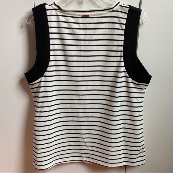 Ivanka Trump Black and White Striped Tank with Bow - Picture 3 of 4